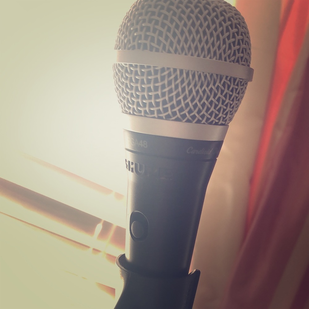 Shure microphone with chords